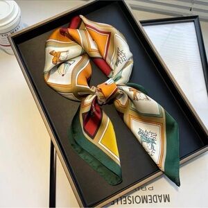 Square Scarf - Multicolor Geometric & Animal Print